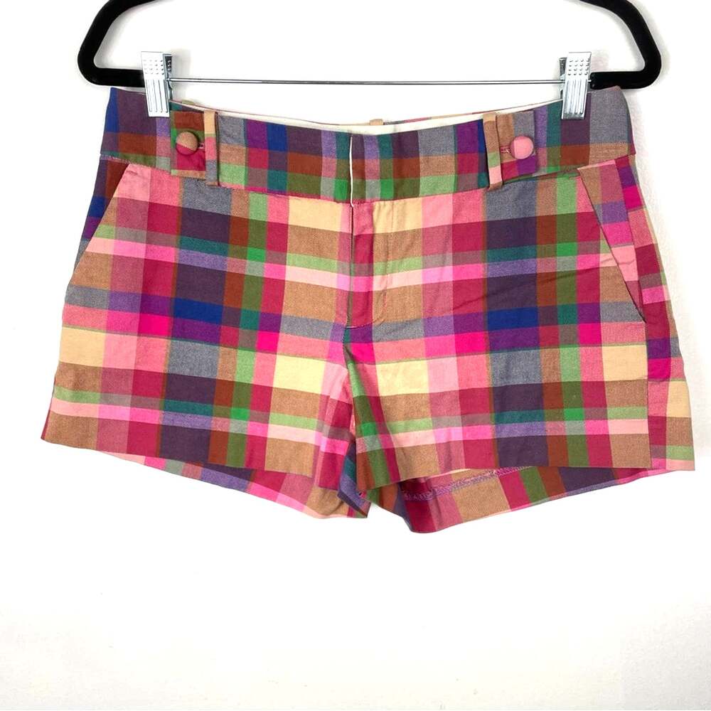 Banana Republic | Plaid Shorts Bright Pink Blue Green 6